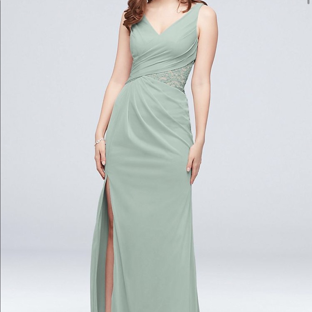 David’s bridal dress size 10, sage